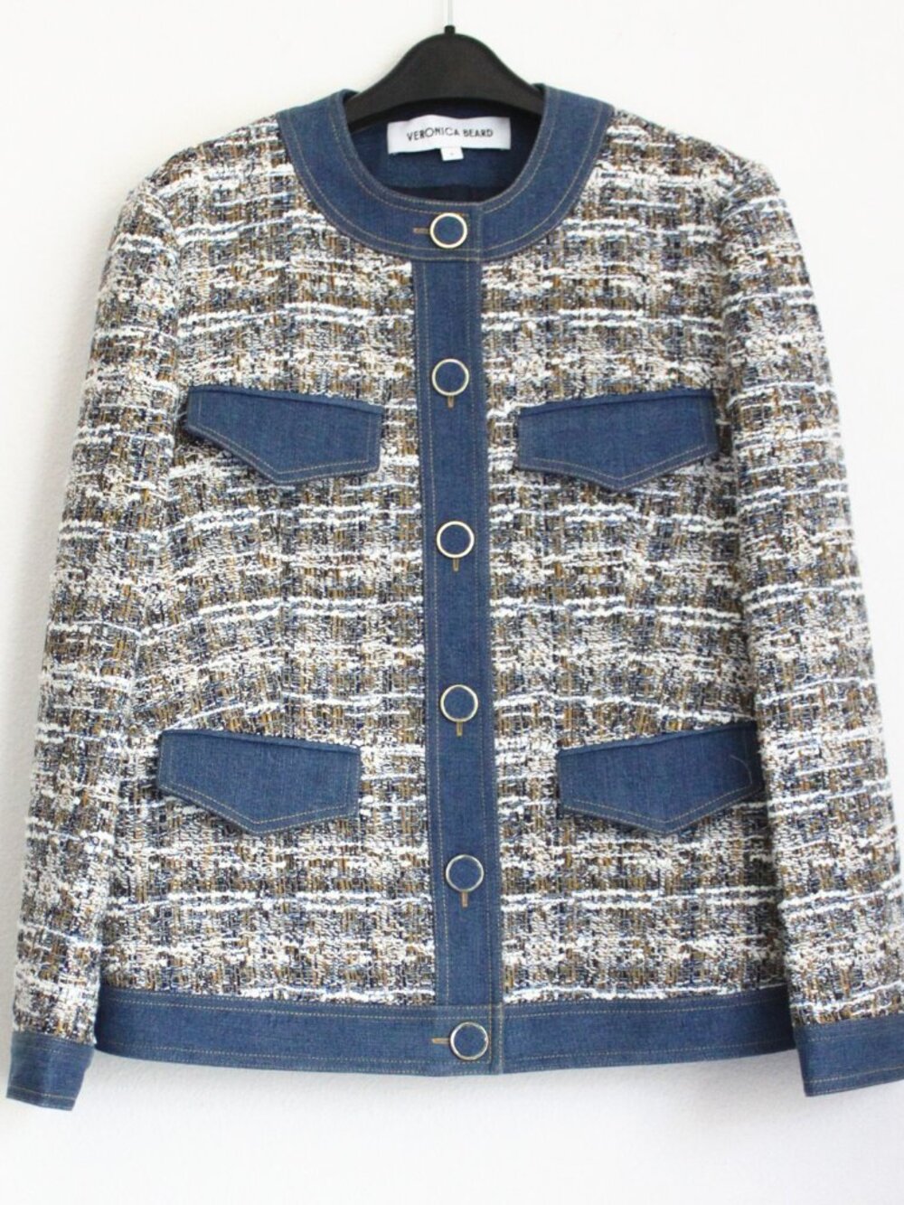 Veronica Beard Ainslie Tweed Dickey Blazer Jacket Sz 4 NWOT Ret $798